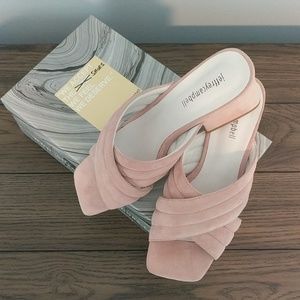 New Jeffrey Campbell Berdine Mules Lite Pink Suede